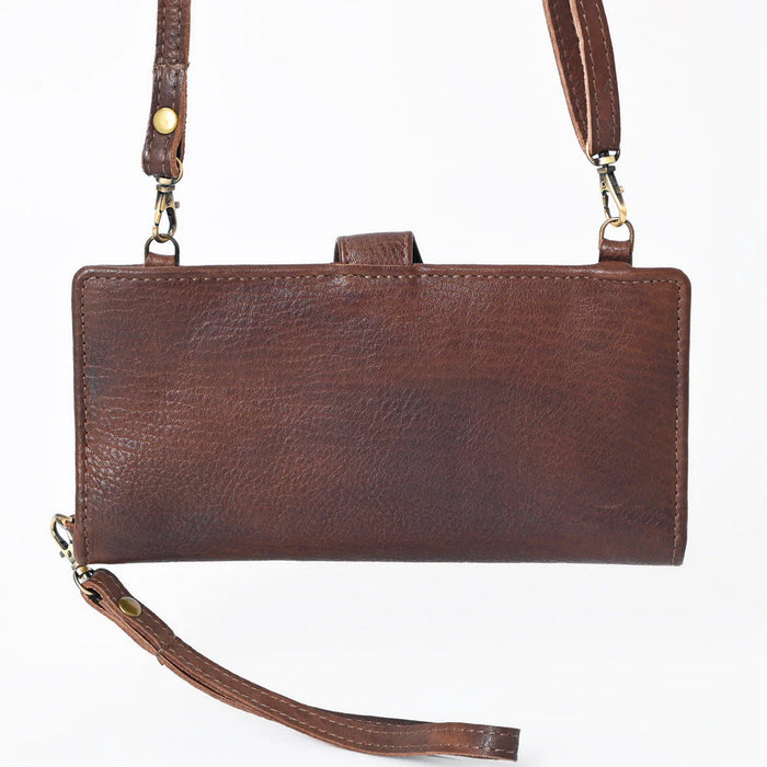 Ella Genuine Leather Wristlet Wallet Bag