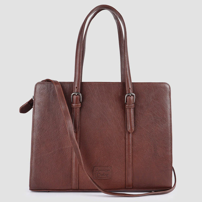 Genuine Leather Tote Bag - Espresso