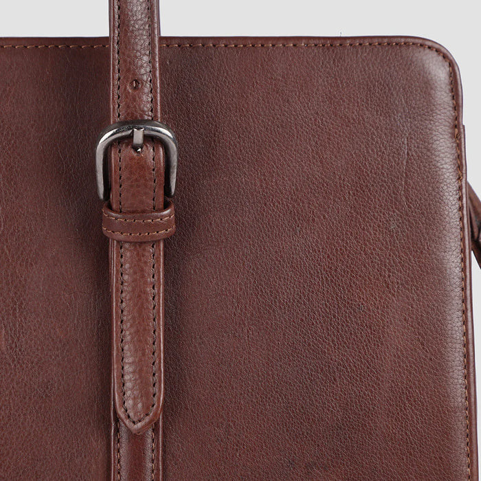 Genuine Leather Tote Bag - Espresso