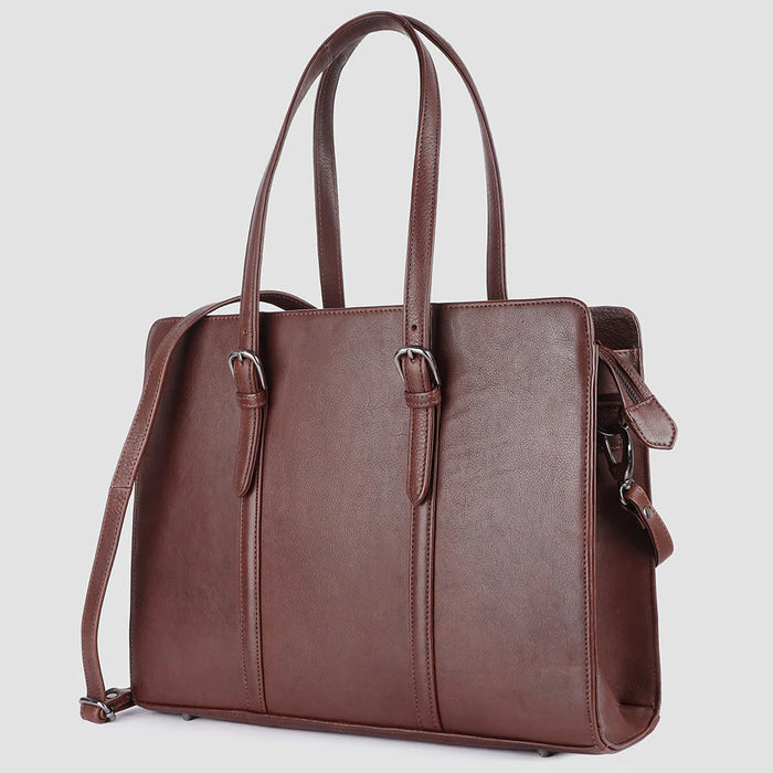 Genuine Leather Tote Bag - Espresso