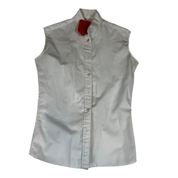 CNT 2853U Devon Aire Sleeveless Button Up Shirt White