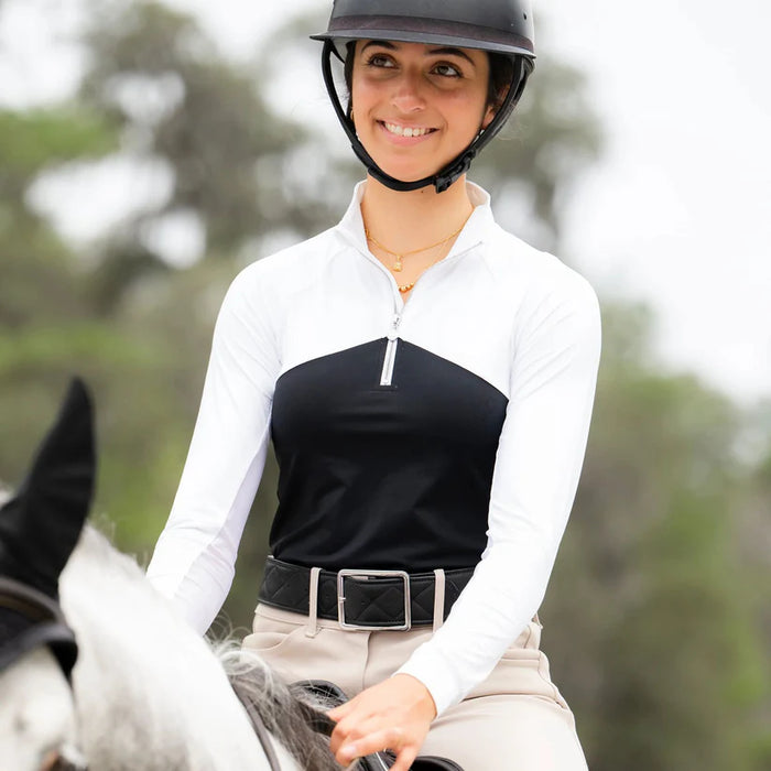 Dapplebay Lady 1/4 Zip Long Sleeve Riding Top