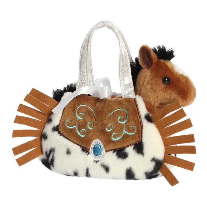 Kelley 7" Plush Horse in Fringe Purse