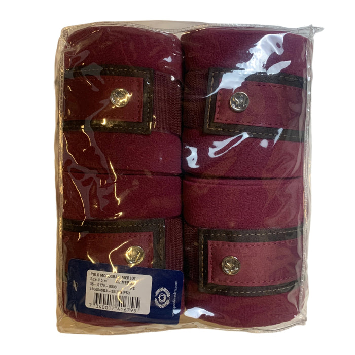 CNT 2858X P.S. of Sweden Polo Wraps Merlot Set of 4 (New)