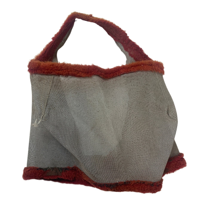 CNT 2859G Fly Mask with No Ears Red/Grey Horse