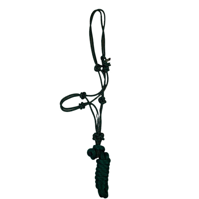 CNT 2862C Rope Halter with Lead Line Green Full