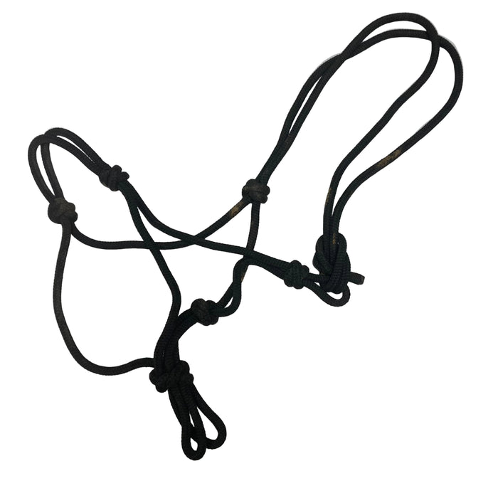 CNT 2884 E Rope Halter Black Full