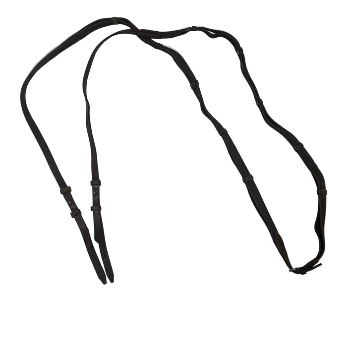 CNT 2884 L Huntley Equestrian Double Layer Grip Reins Brown
