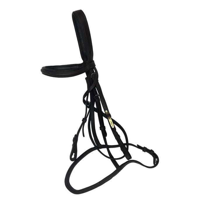 CNT 2884 J Bridle with Fancy Stitching Brown Approx. Cob