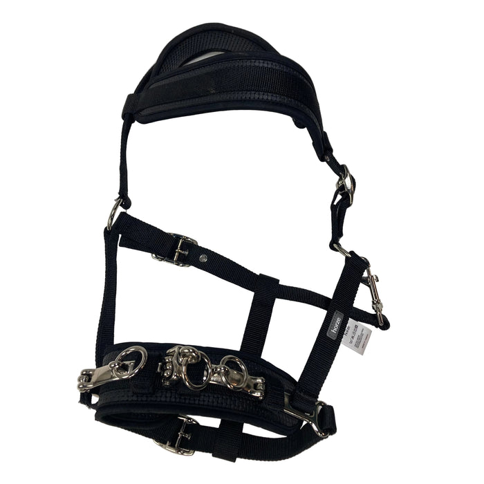 CNT 2140SSSS Horze Nylon Lunging Cavesson Black Large