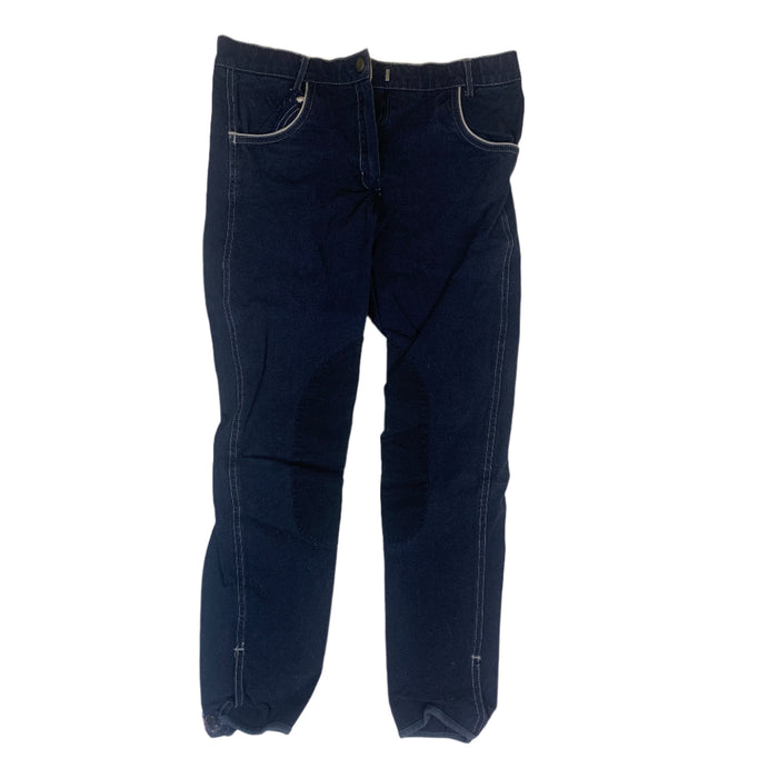 CNT 2864D Denim Knee Patch Breeches 28