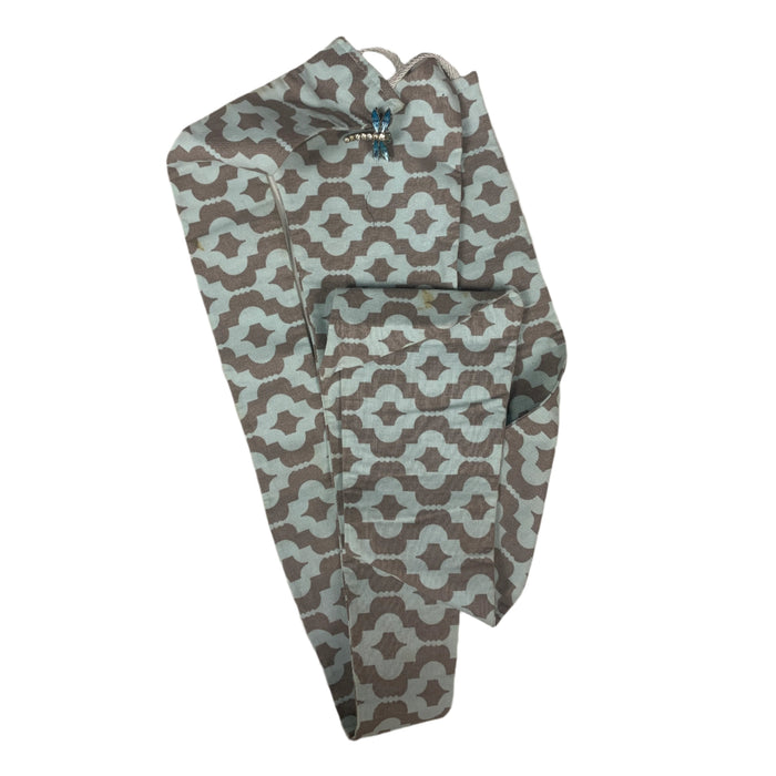CNT 2869N Stock Bubble Stock Tie with Dragon Fly Pin Teal and Brown