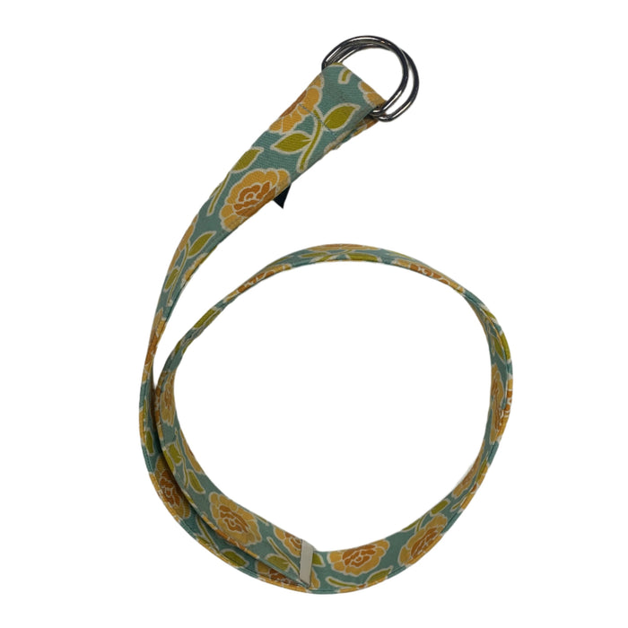 CNT 2869CC Ellany Equestrian Belt Blue with Yellow Flowers Small