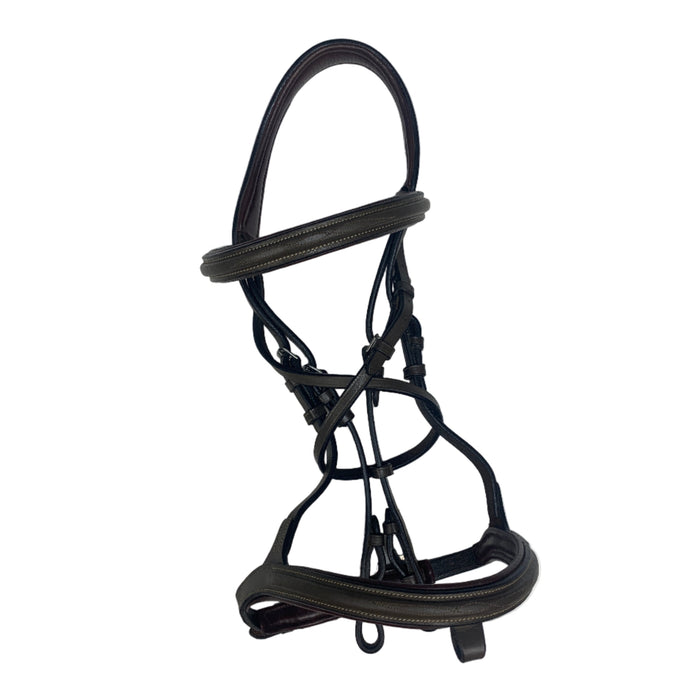 CNT 2888F Fancy Stitched Bridle Brown approx. Cob