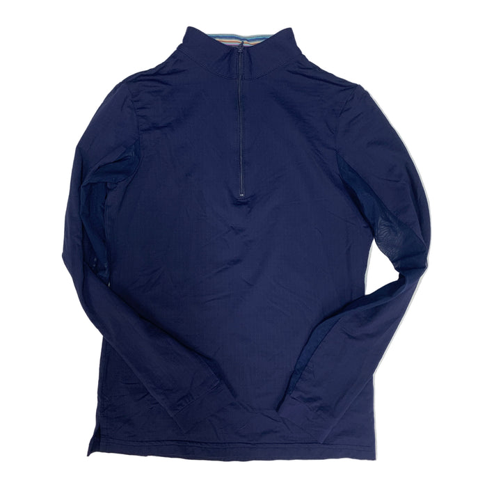 CNT 2895B ELS Long Sleeve Navy with Colorful Collar XS
