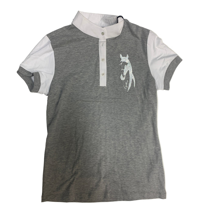 CNT 2897G Equiline Moira Polo Shirt Melange Grey Medium