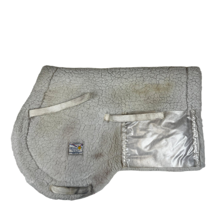 CNT 2853A Toklat Medallion General Purpose Fleece Number Saddle Pad White