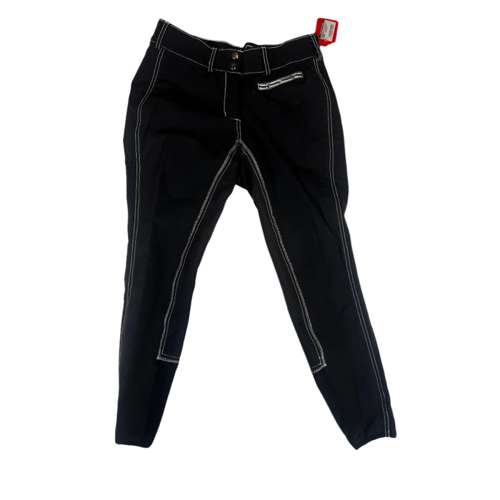CNT 2853H Goode Rider Full Seat Breeches Black/White 32