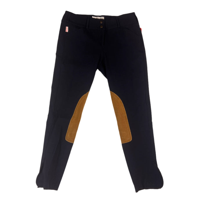 CNT 2815F Tailored Sportsman Knee Patch Breeches Navy and Tan 28