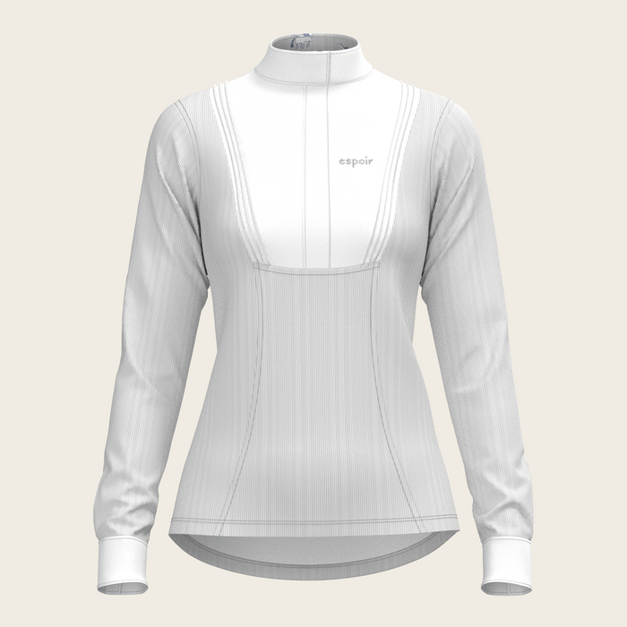 Espoir Stripes in Grey Pleated Long Sleeve Show Shirt