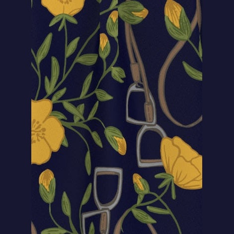 Espoir Navy Stirrups Yellow Quarter Zip Sun Shirt