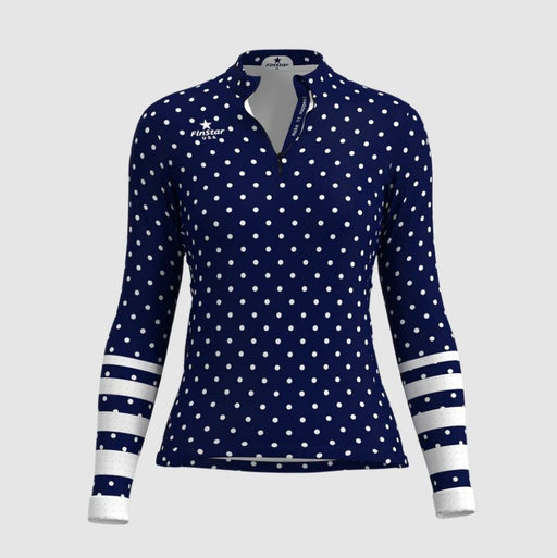 Finstar Navy Polka Front