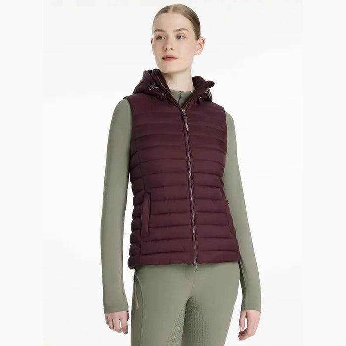 LeMieux Rose Hooded Puffer Gilet Vest