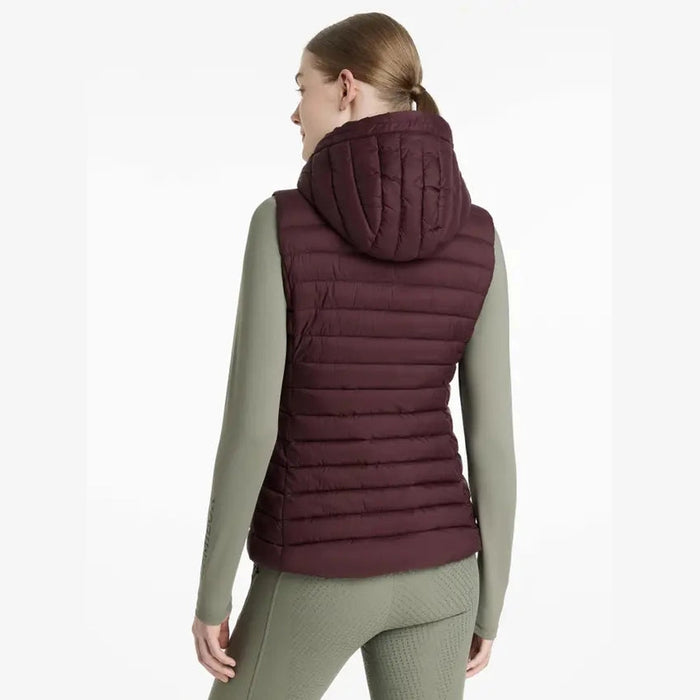 LeMieux Rose Hooded Puffer Gilet Vest