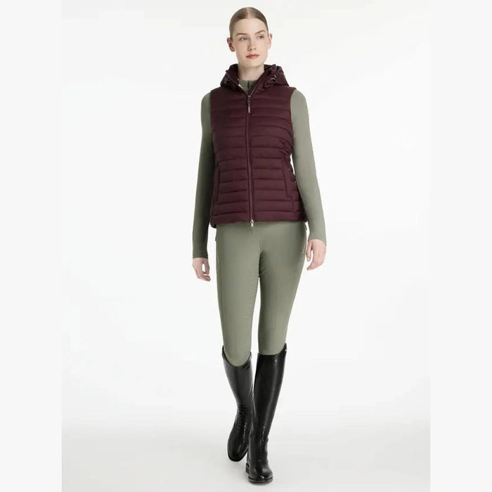 LeMieux Rose Hooded Puffer Gilet Vest
