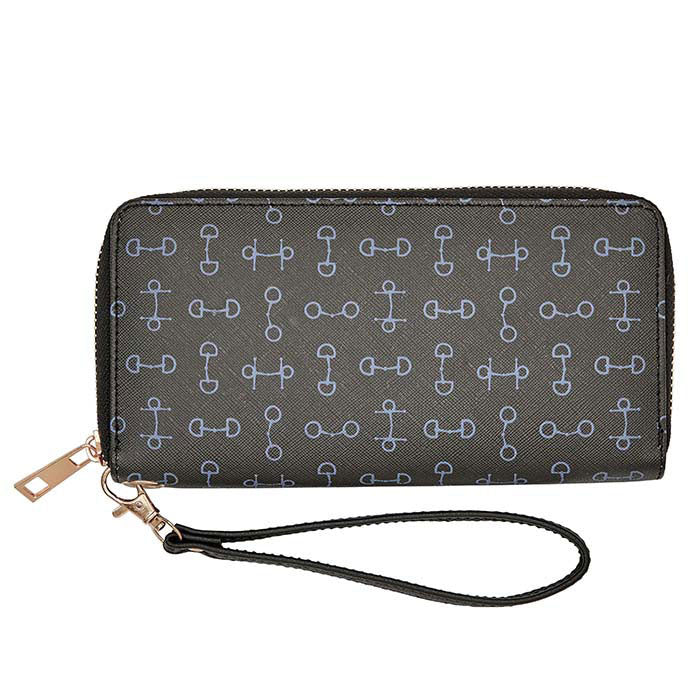 Kelley Snaffle Bit Clutch Wallet Black