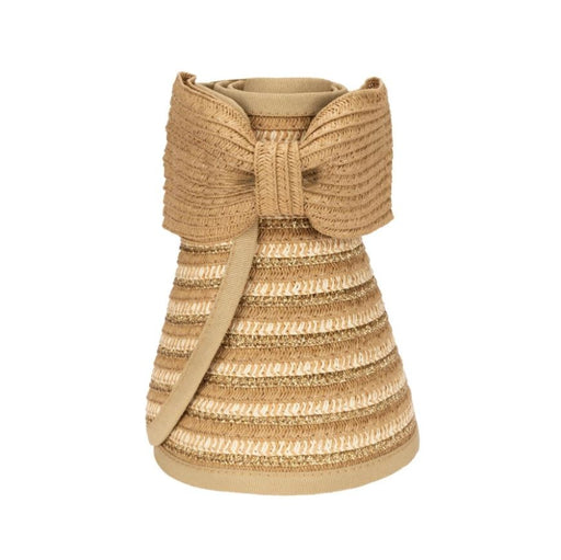 Packable Straw Visor with Bow3