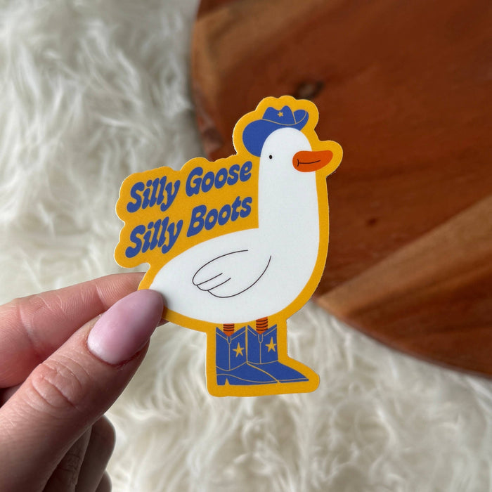 Big Moods Silly Goose, Silly Boots Cowboy Sticker