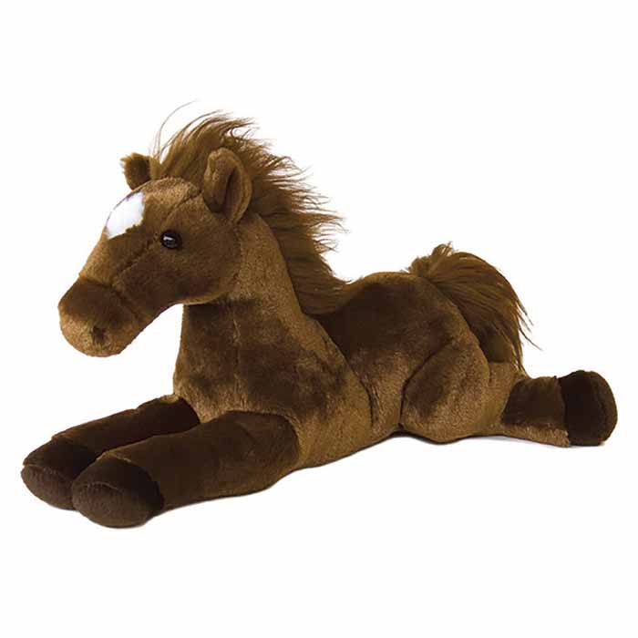 Kelley 12" Plush Brown with Star Horse