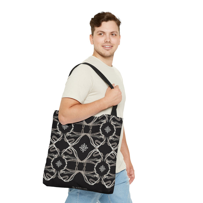 Espoir Tote Bag in Roped Bridles on Black