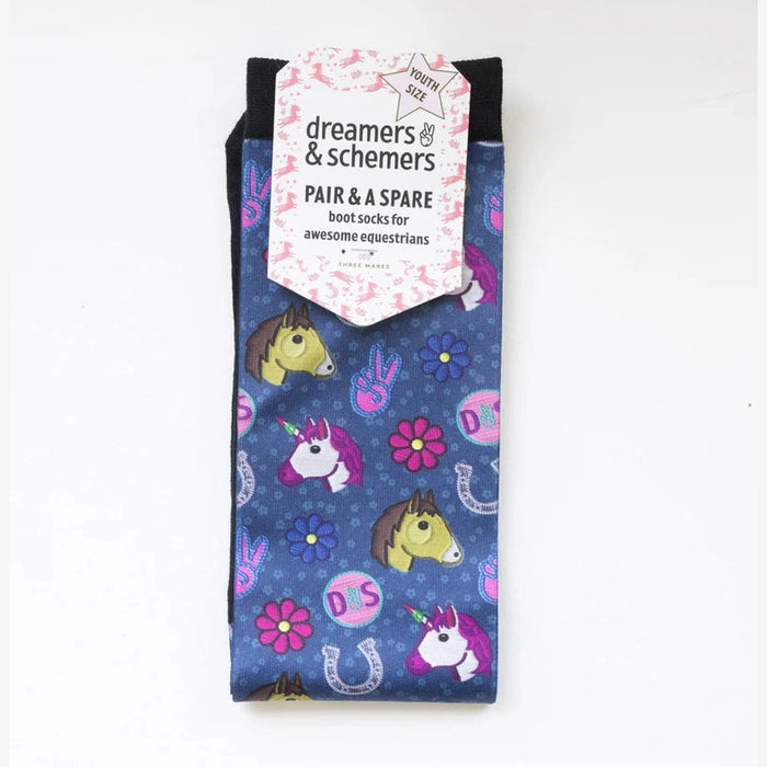 Dreamers & Schemers Kids Riding Socks Pair & a Spare