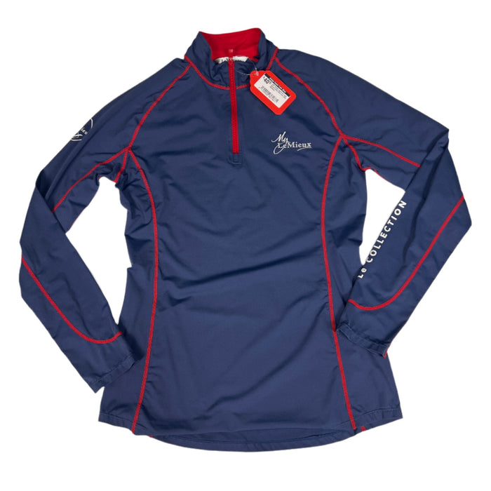 CNT 2816J LeMieux Long Sleeve Shirt Blue and Red Medium