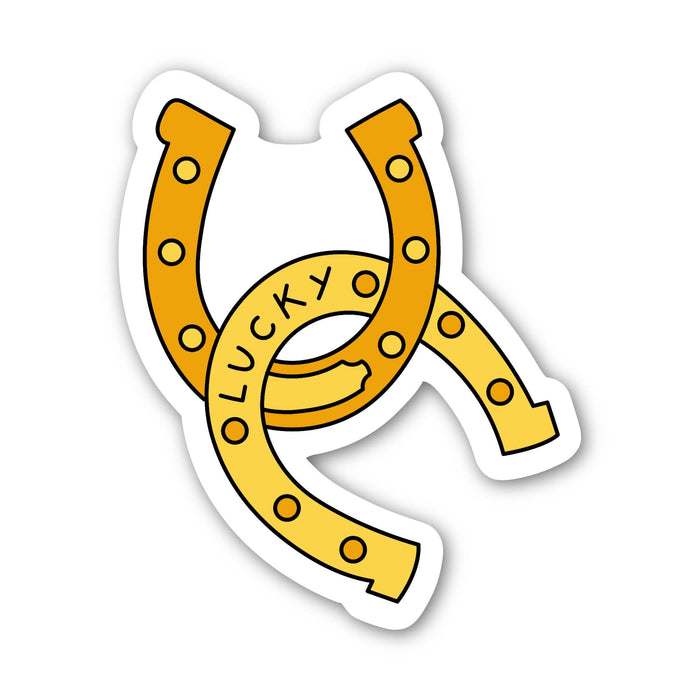 Big Moods Two Horseshoes Good Luck Charm Sticker