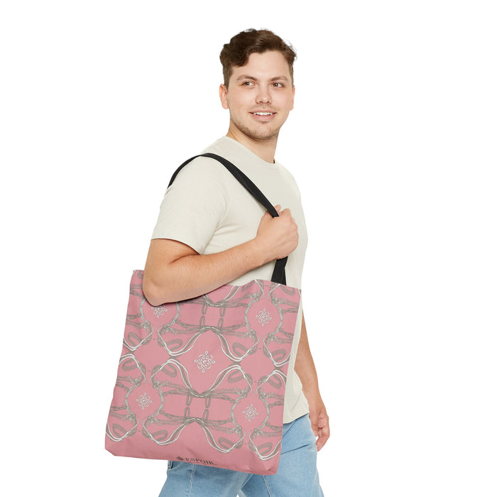Espoir Tote Bag in Roped Bridles on Rose