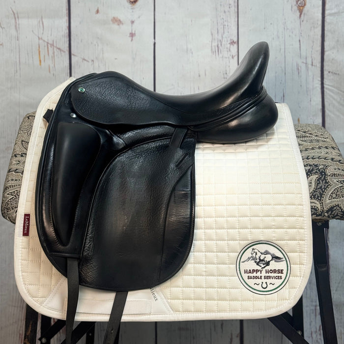 CONS-3459 18" Medium Wide Tree Takt TSD-10 Monoflap Dressage Black