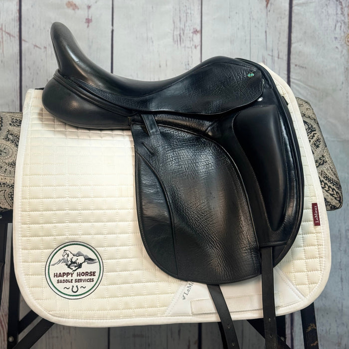 CONS-3459 18" Medium Wide Tree Takt TSD-10 Monoflap Dressage Black