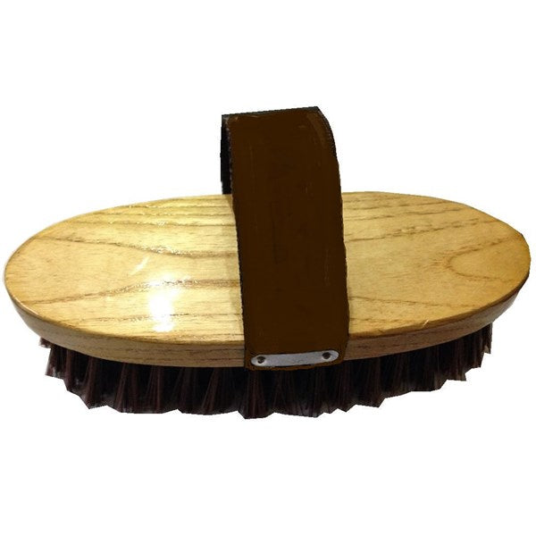 Champion Oval Cowboy Stiff Mud Brush with Strap