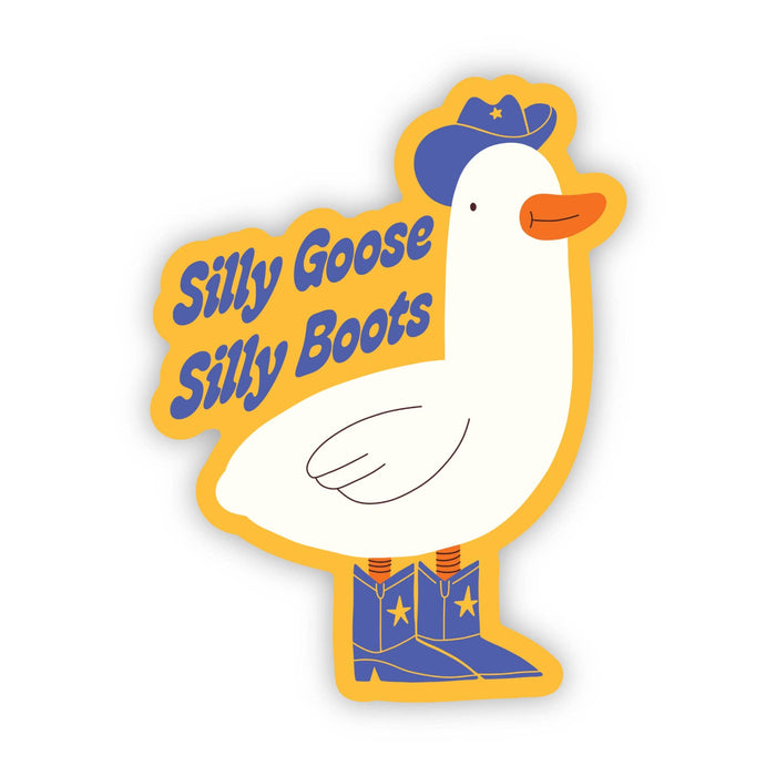 Big Moods Silly Goose, Silly Boots Cowboy Sticker