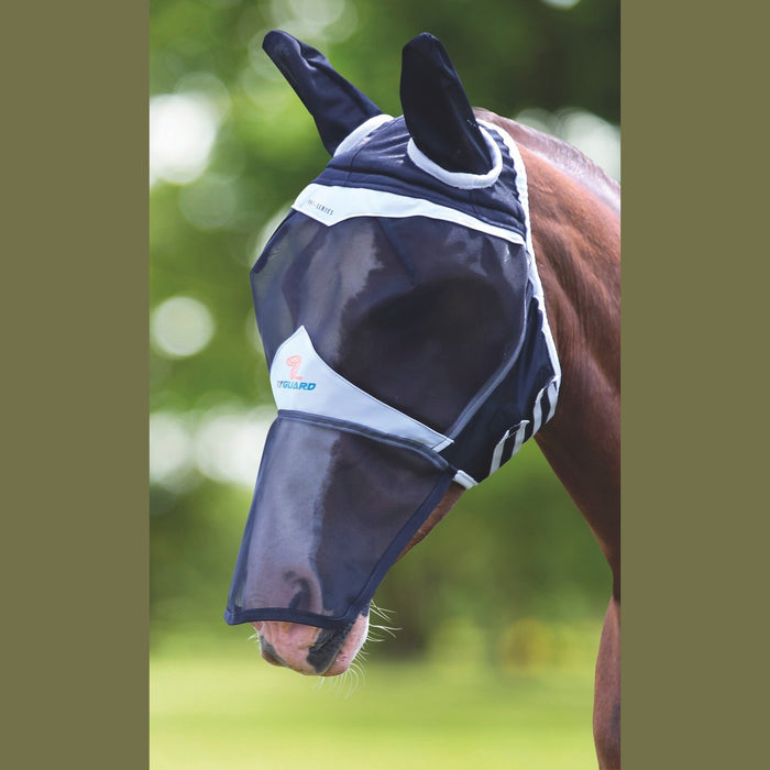 Shires FlyGuard Pro Fine Mesh Fly Mask with Ears & Nose