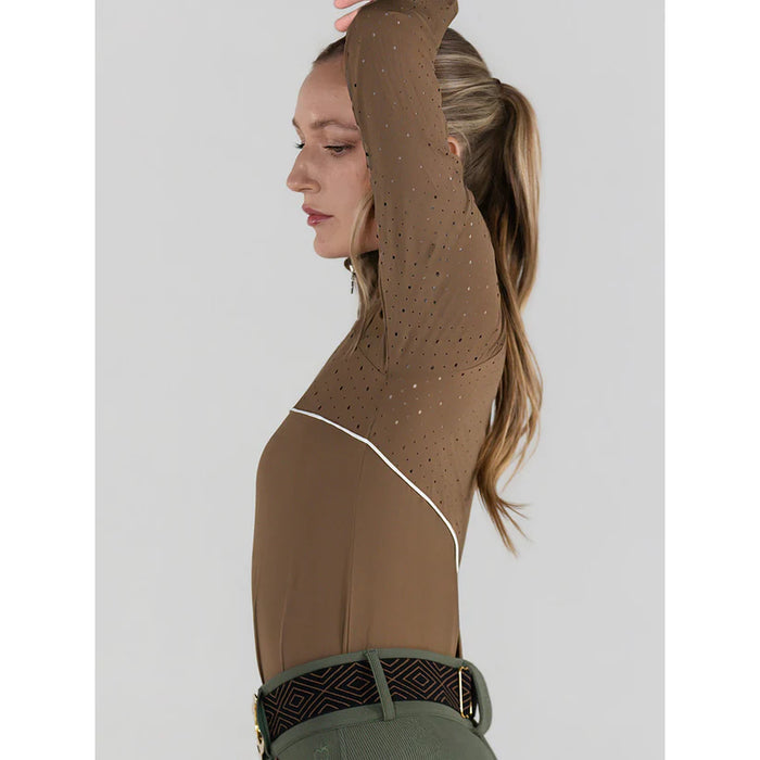 Dapplebay Lady 1/4 Zip Aircut Long Sleeve Riding Top