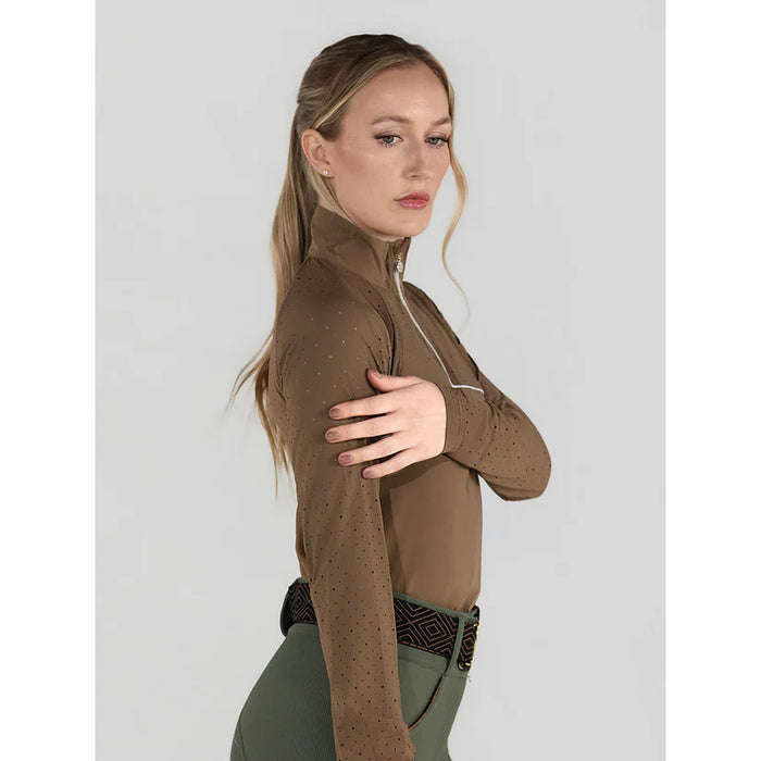 Dapplebay Lady 1/4 Zip Aircut Long Sleeve Riding Top