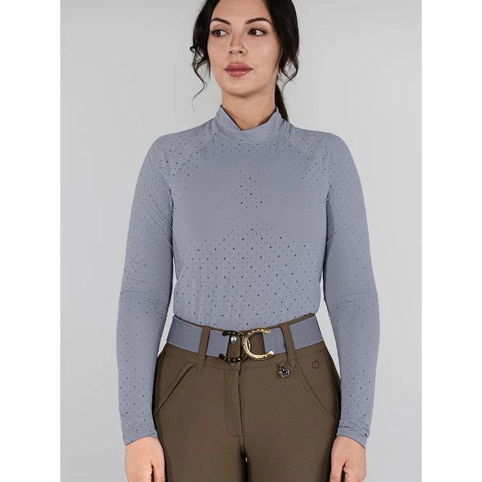 Dapplebay Aircut Mock Neck Long Sleeve Top