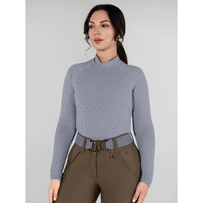 Dapplebay Aircut Mock Neck Long Sleeve Top