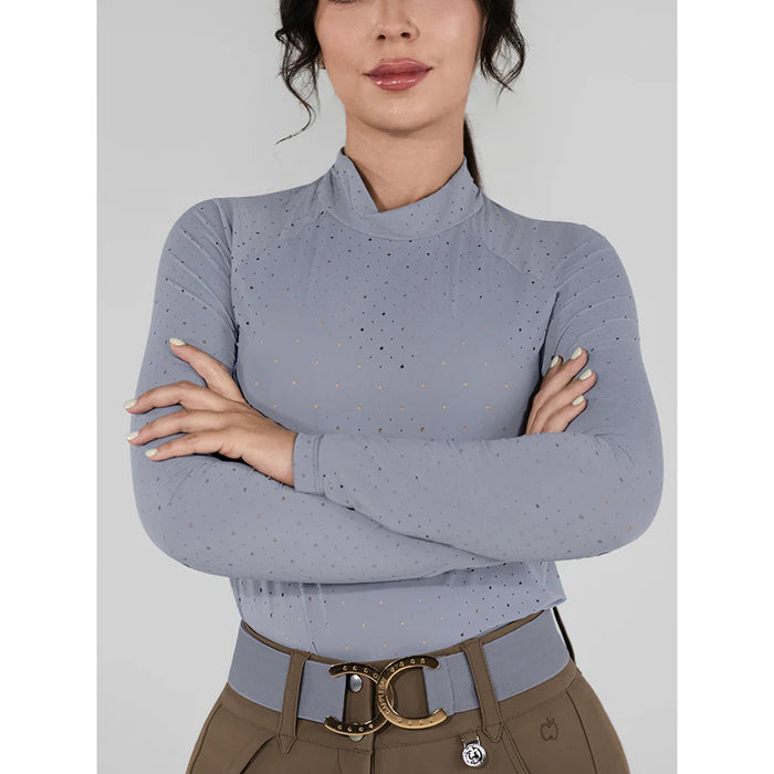 Dapplebay Aircut Mock Neck Long Sleeve Top