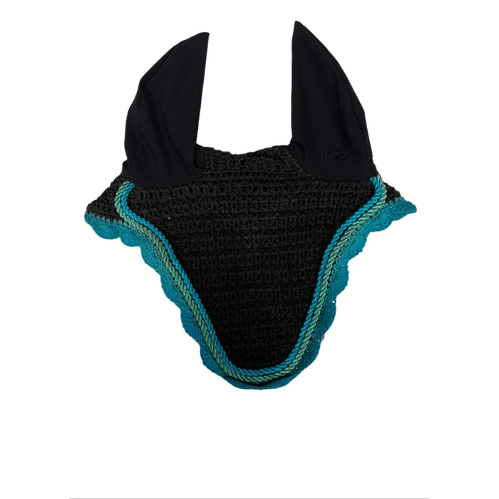 CNT 2816Z USG  Horse Bonnet Black, Green and Teal Full