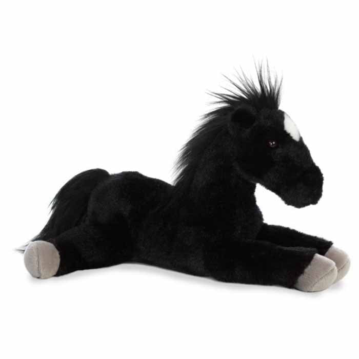 Kelley 12" Plush Horse Black